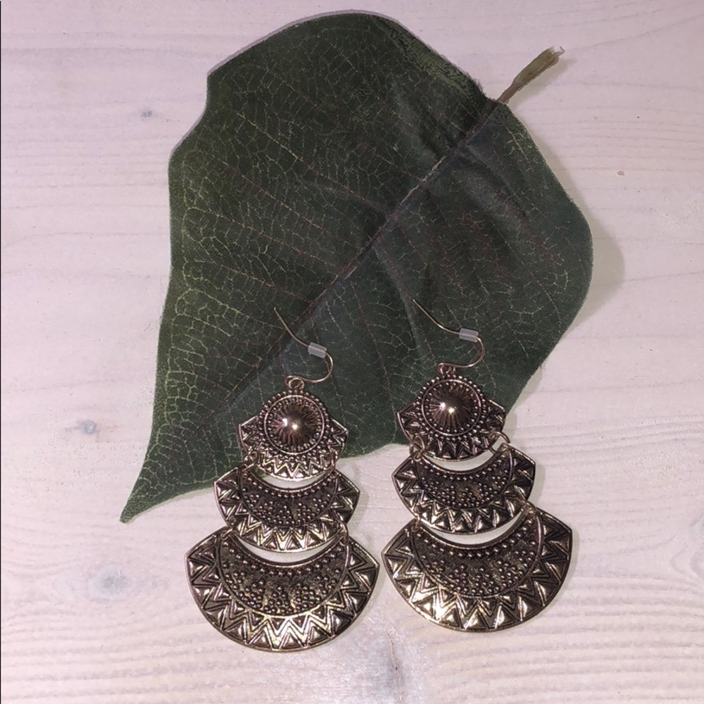 Bronze Tribal Earrings